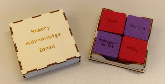 Ionenmemory – fertig gestochene Filzkarten